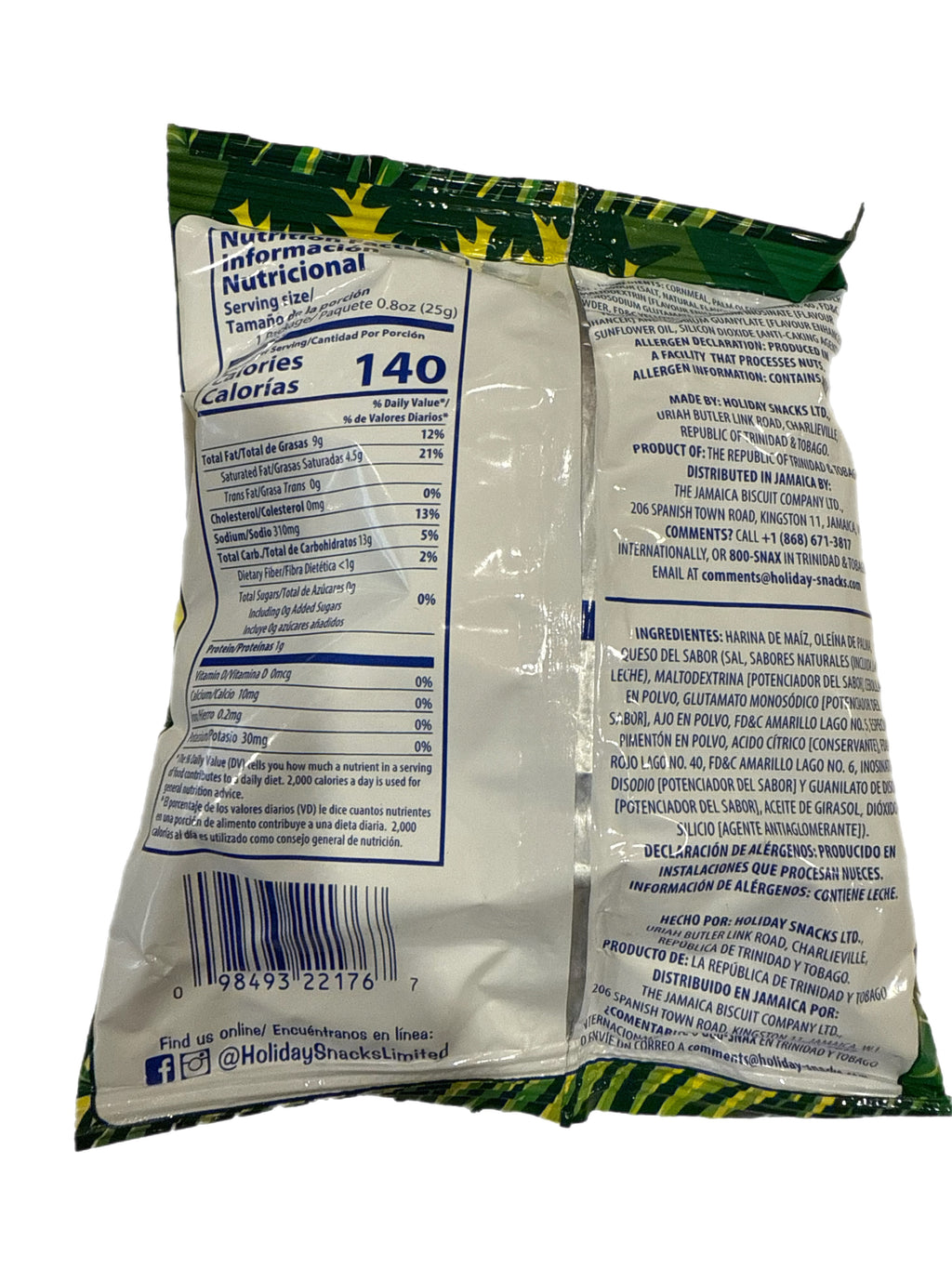 Holiday Big Foot Giant Cheese Snack – Original – 0.8 oz (Pack of 12)