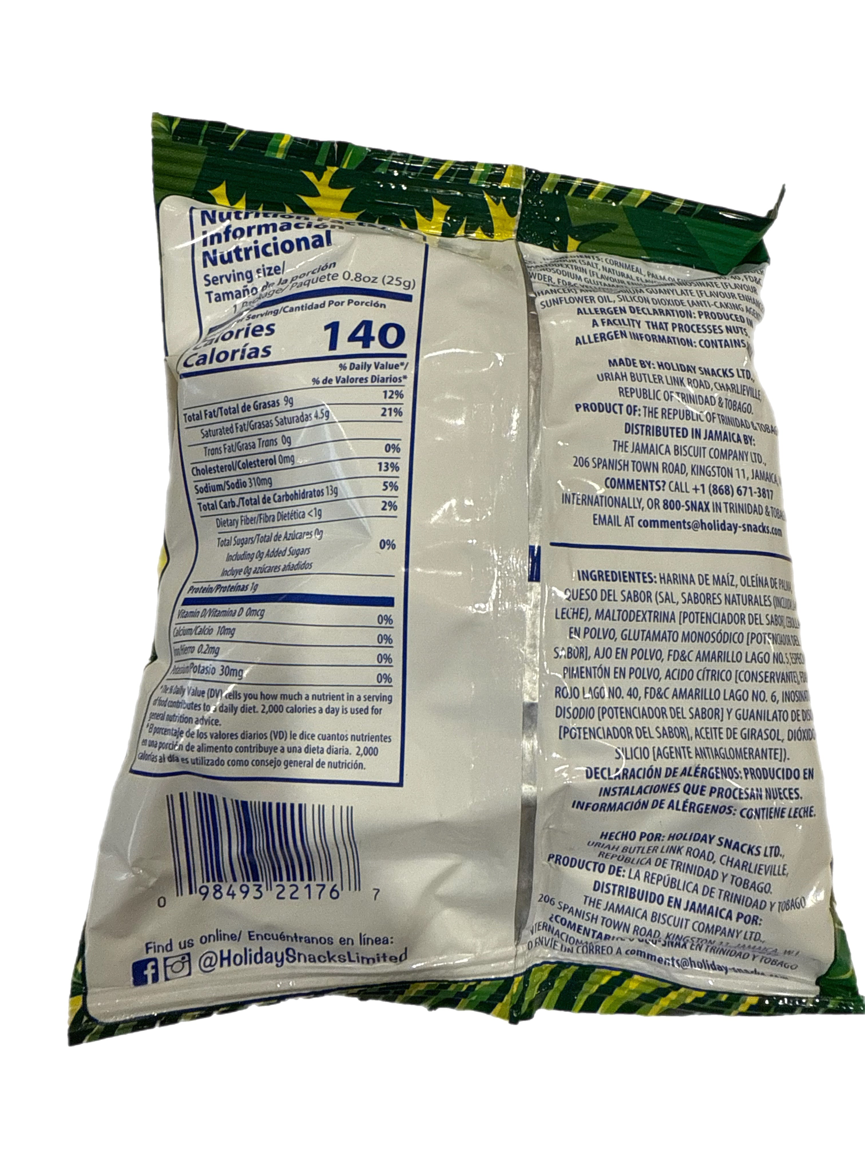 Holiday Big Foot Giant Cheese Snack – Original – 0.8 oz (Pack of 12)