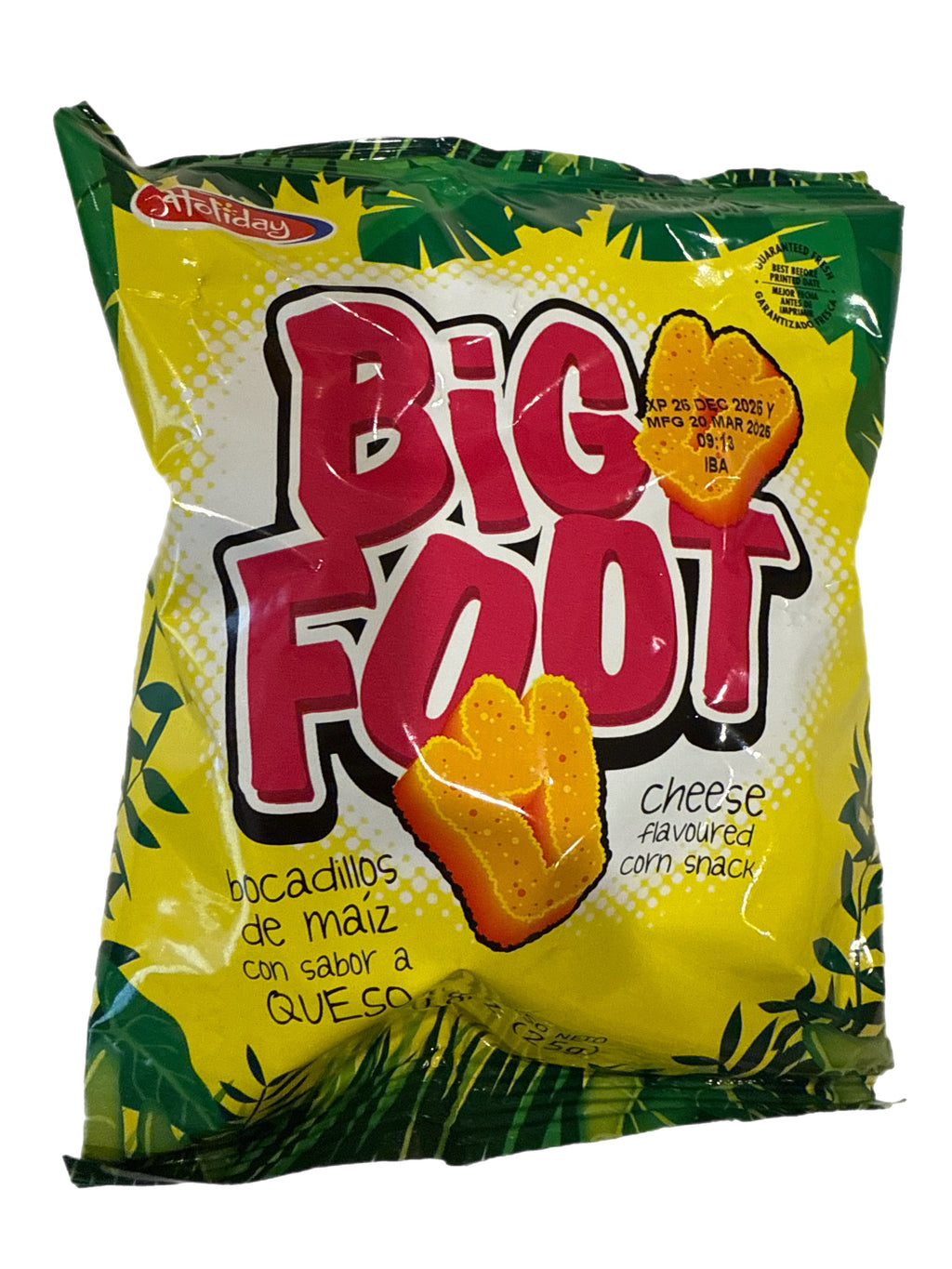 Holiday Big Foot Giant Cheese Snack – Original – 0.8 oz (Pack of 12)